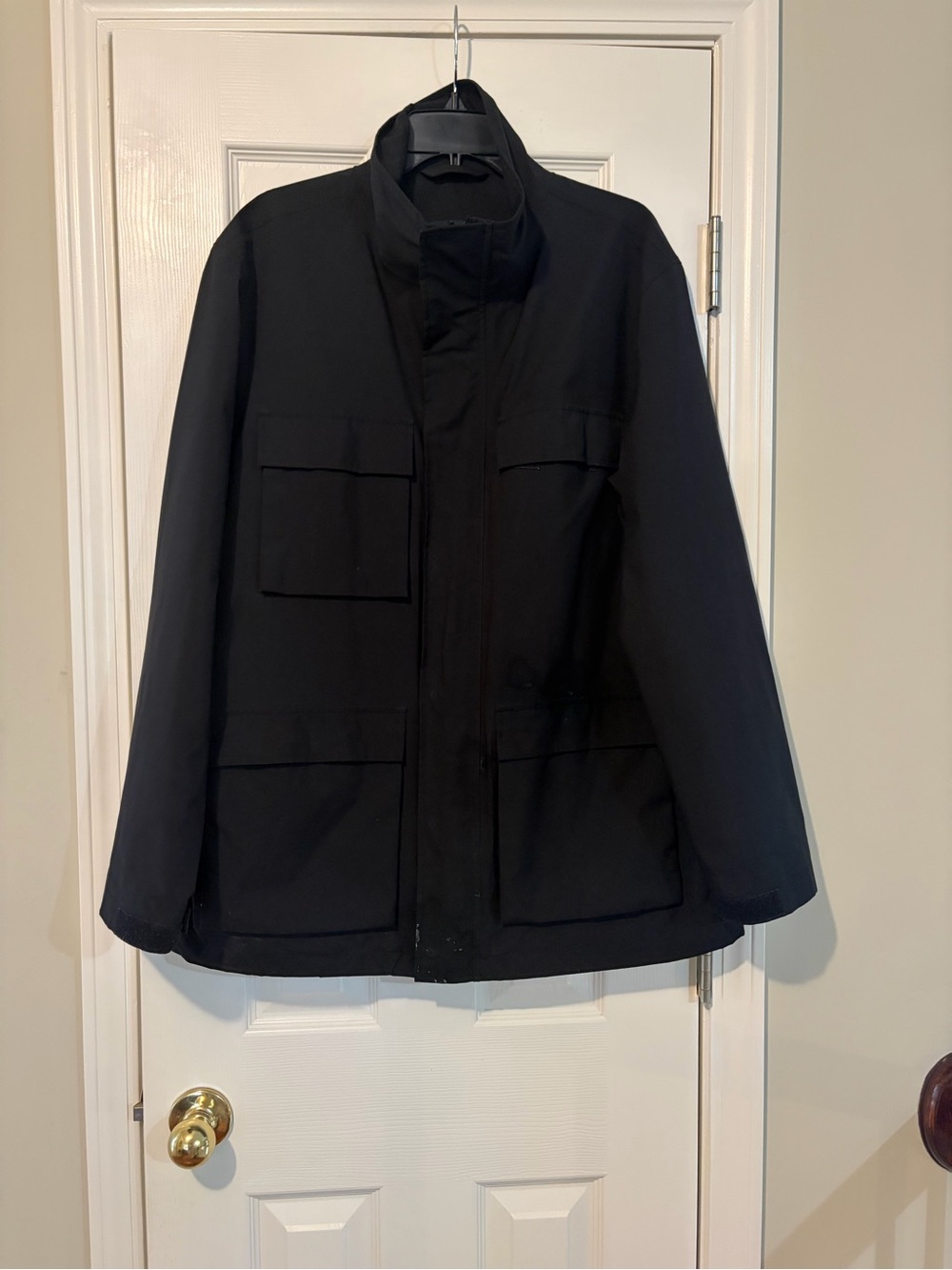 Banana Republic GoreTex Utility Field Jacket Men Black Full Zip Waterproof L
